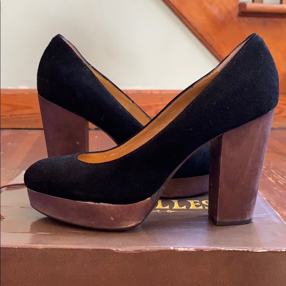 Seychelles On the Wire black suede heels